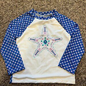 Gymboree long sleeve swim shirt rash guard top Girls size M (7-8)
